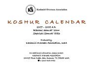 koa calendar 2007-08 - Kashmiri Overseas Association