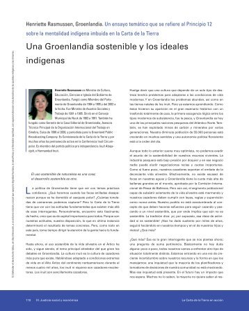 Una Groenlandia sostenible y los ideales indÃ­genas - Earth Charter ...