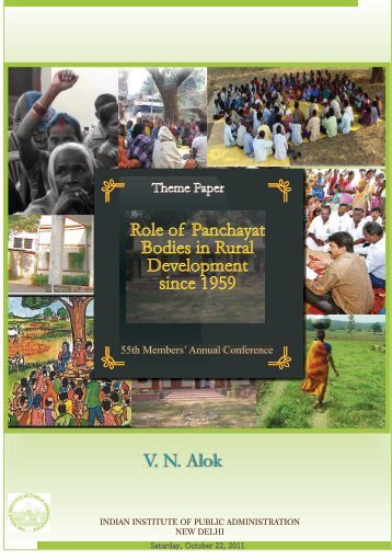 V. N. Alok Role of Panchayat Bodies in Rural Development since 1959