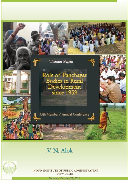 V N Alok Role Of Panchayat Bodies In Rural Development Since 1959