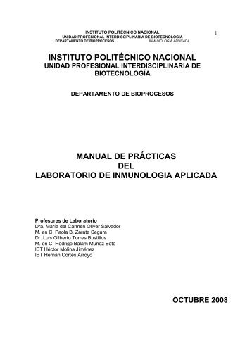 Manual InmunologÃ­a Aplicada.pdf - biblioteca upibi - Instituto ...