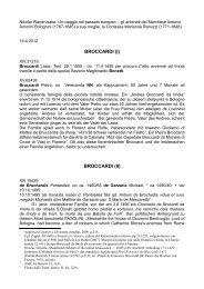 BROCCARDI (I) BROCCARDI (II) - Wandruszka Genealogie