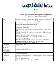 Assistant Social ou Conseiller en Economie Sociale et ... - Bar-le-Duc