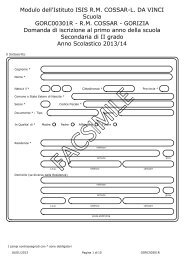 Modulo dell'Istituto ISIS R.M. COSSAR-L. DA VINCI Scuola ...