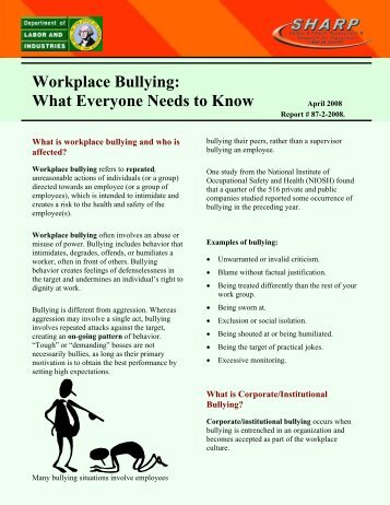 Workplace Bullying: What Everyone Neets to Know