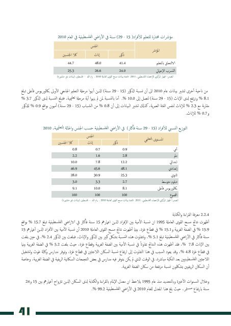 A special bulletin on the Palestinians - Palestinian Central Bureau of ...