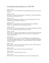 East Kildonan Municipal By-Laws 1940-1949 - Miles MacDonell ...