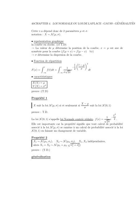 COURS DE PROBABILITE 2i`eme annÃ©e d'Ã©conomie et de gestion ...