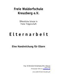 E l t e r n a r b e i t - Freie Waldorfschule Kreuzberg