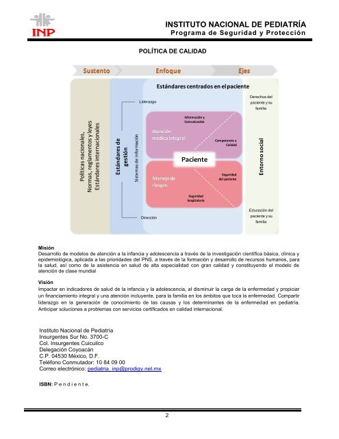 Programa de Seguridad y ProtecciÃ³n - Instituto Nacional de PediatrÃ­a