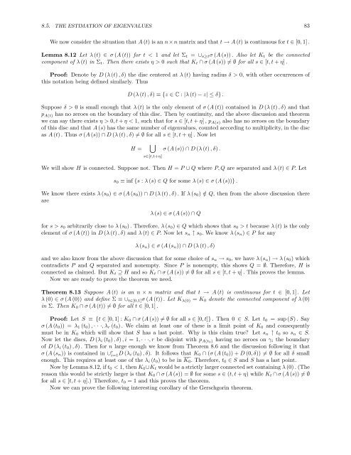 Complex Analysis Summer 2001