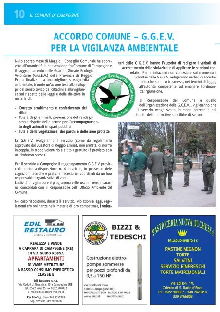 Mese di settembre 2008 - Comune di Campegine