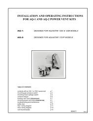 installation and operating instructions for aq-1 and aq-2 power vent ...