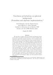 Non-linear perturbations on spherical backgrounds (Formalism and ...