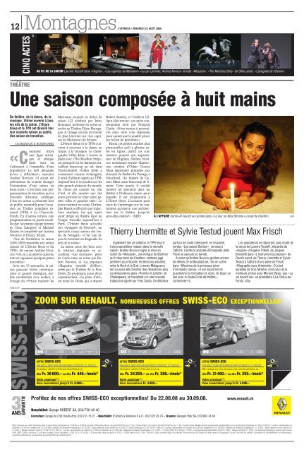 ARC_2008/08/22 Vendredi : LEXPRESS : 1 : Page 1 ... - Arcinfo.ch