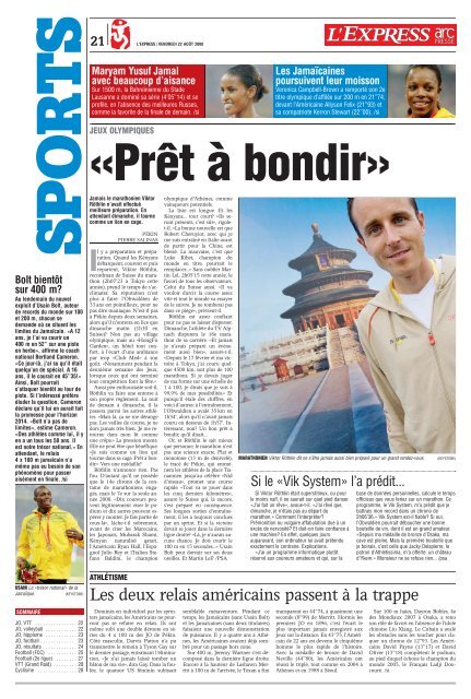 ARC_2008/08/22 Vendredi : LEXPRESS : 1 : Page 1 ... - Arcinfo.ch