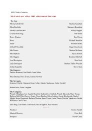 Cast List - BROS Theatre Company