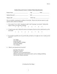 SRS 24 Patient Questionnaire - Scoliosis Research Society