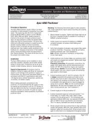 Automax APEX 4000 Pneumatic Positioner User Instructions