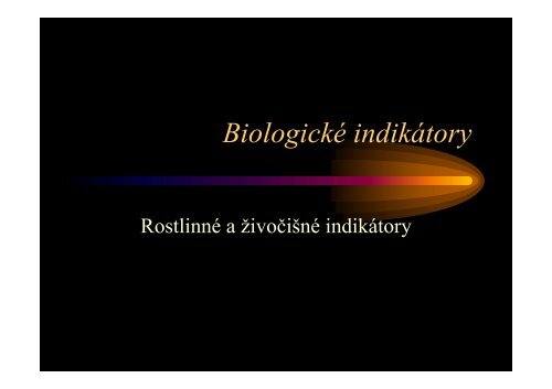 BiologickÃ© indikÃ¡tory - KZR