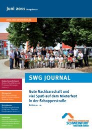 Mieter Journal der SWG - Ausgabe 10 (Juni 2011) - SWG Stadt- und ...