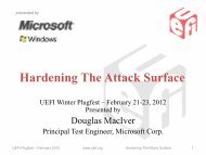 Hardening The Attack Surface - UEFI