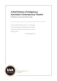 A Brief History of Indigenous Australian Contemporary Theatre