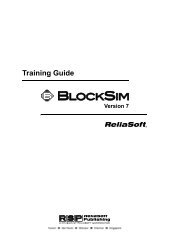 BlockSim 7 Training Guide 8th Printing - ReliaSoft