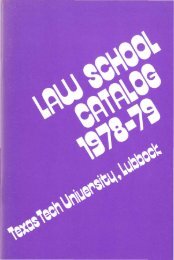 1978-1979_Law School Catalog.pdf - The Texas Tech University ...