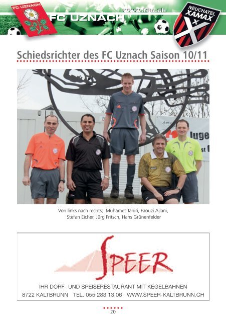 Schweizer Cup Saison 2010/2011 1. Hauptrunde - FC Uznach