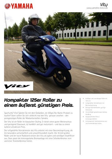 Kompakter 125er Roller zu einem äußerst günstigen Preis.