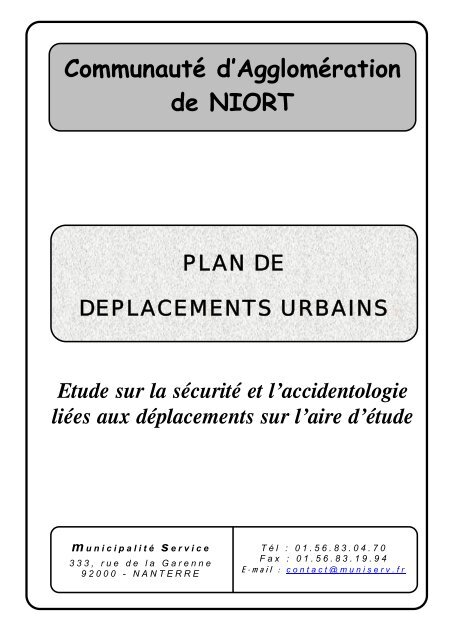 Étude sécurité et déplacements - Communauté d'Agglomération de ...