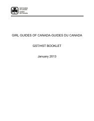 GST Booklet - Forms - Girl Guides of Canada.