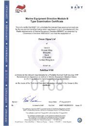 V100 Wheelmark (EU MED) type approval certificate - Ocean Signal