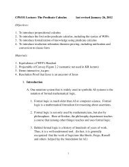 Predicate Calculus - Department of Mathematics and Computer ...