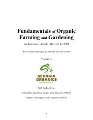 Fundamentals of Organic Farming and Gardening - the Georgia ...