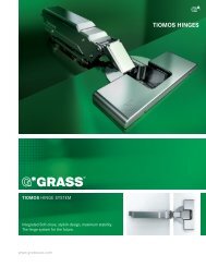 TIOMOS HINGES - Grass America, Inc.