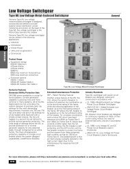 Type WL Low Voltage Metal-Enclosed Switchgear - Siemens