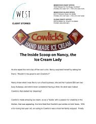 The Inside Scoop on Nancy, the Ice Cream Lady - West Company