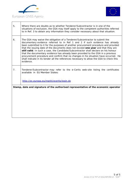 D-Template Declaration of Honour relating to Exclusion ... - Europa