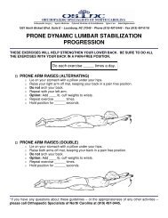 PRONE DYNAMIC LUMBAR STABILIZATION PROGRESSION