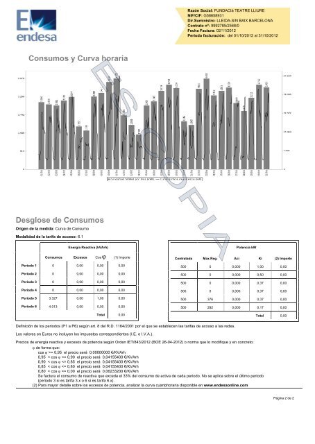 Datos del Cliente FacturaciÃ³n Forma de Pago - Teatre Lliure