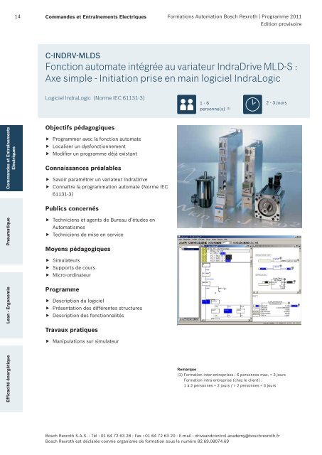 Catalogue Formations - Bosch Rexroth