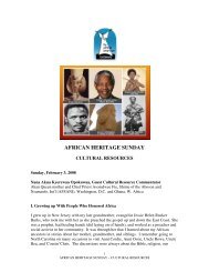 AFRICAN HERITAGE SUNDAY - The African American Lectionary