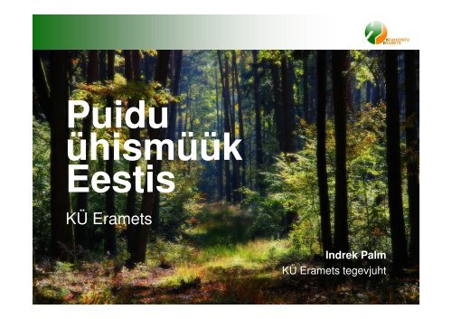 Puidu Ã¼hismÃ¼Ã¼k Eestis, Indrek Palm