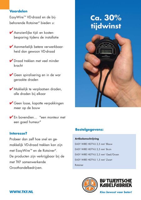 EasyWireâ¢ VD-draad - TKF