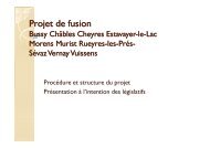 Projet de fusion - Estavayer-le-Lac
