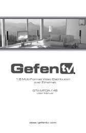 1:8 Multi Format Video Distribution over Ethernet GTV-MFDA ... - Gefen