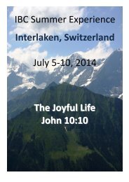 program booklet - International Baptist Convention