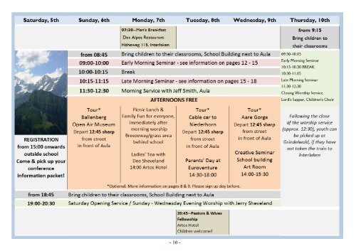 program booklet - International Baptist Convention